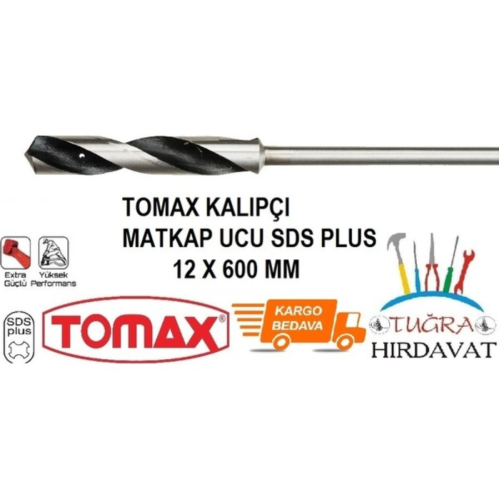 Tomax Sds Plus Hilti İnşaat Kalıpçı Matkap Ucu 12X600 - 12 x 600 mm Oto Boyaları Fiyatı