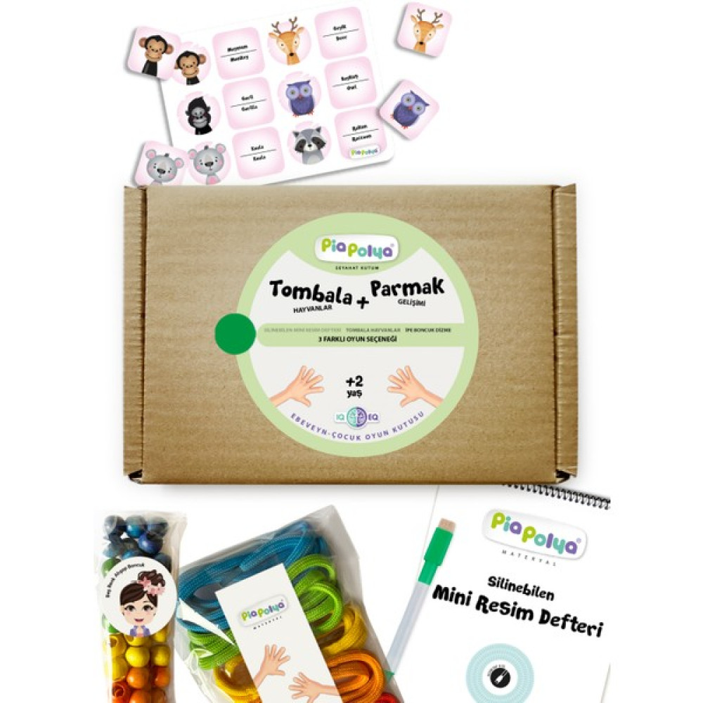 Tombala Hayvanlar Parmak Gelişimi | Bingo | Silinebilen Mini Resim Defteri | Ipe Boncuk Dizme Eğitici Oyuncak Fiyatı