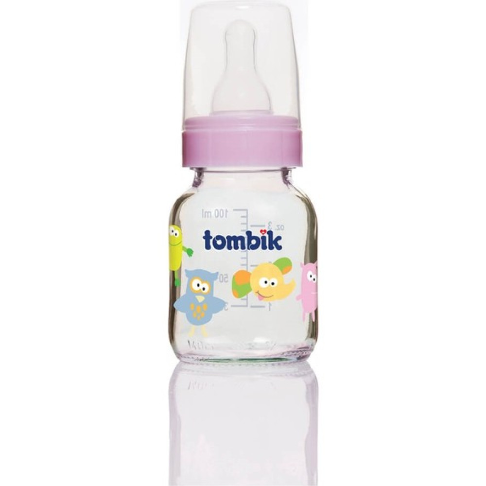 Tombik Şaşkın Hayvancıklar Serisi Cam Biberon 100 ml / Pembe Biberon Fiyatı
