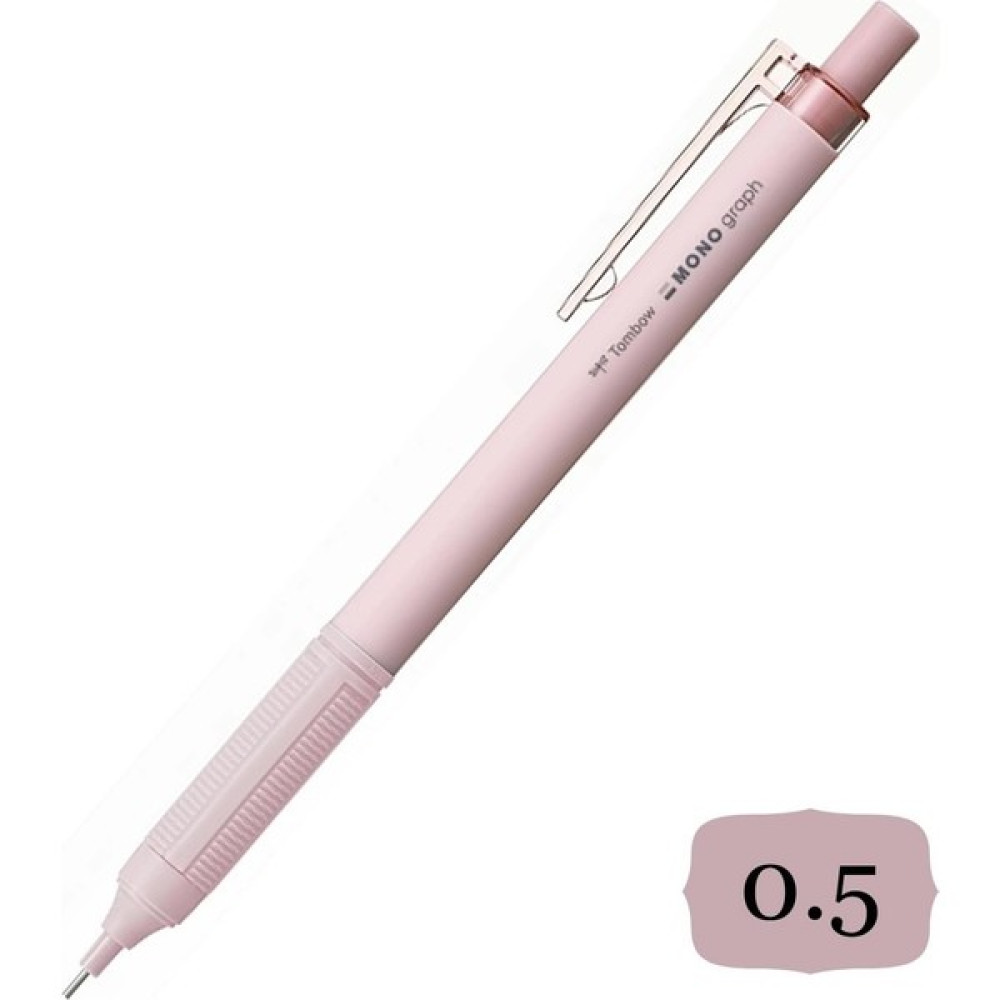 Tombow Mono Graph Lite Mekanik Versatil Uçlu Kalem 0.5 Gri Pembe Blisterli (DPA-122G) Mekanik Kurşun (Versatil) Kalem Fiyatı