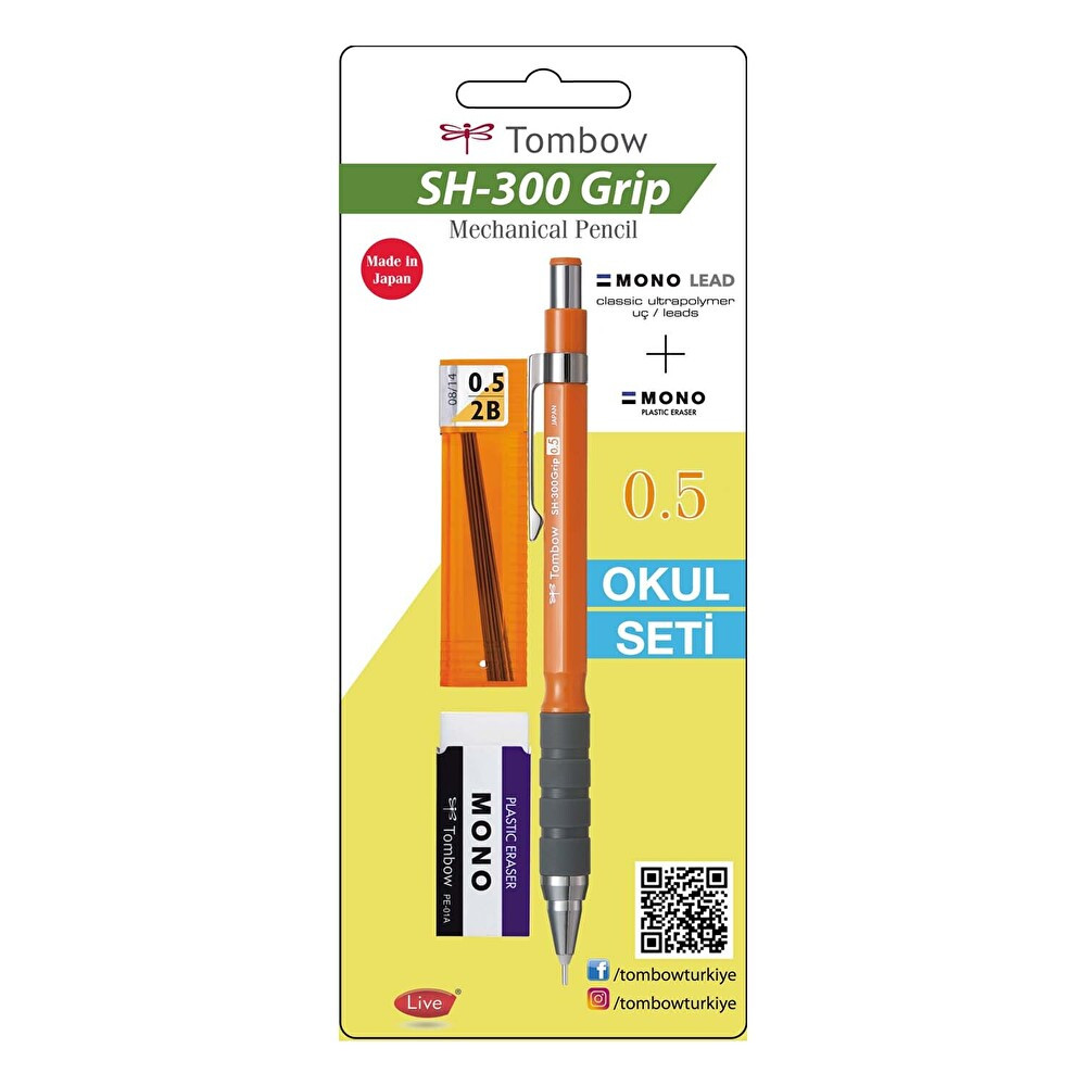 Tombow Sh-300 Grip Kurşun Kalem 0,5 Turuncu Mekanik Kurşun (Versatil) Kalem Fiyatı