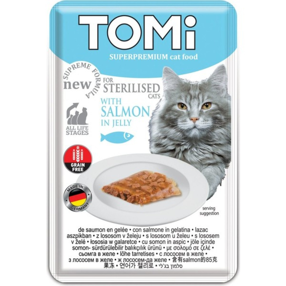 Tomi Pouch Somonlu Kısırlaştırılmış Yetişkin Kedi Konservesi 85 gr Evcil Hayvan Ürünleri Fiyatı
