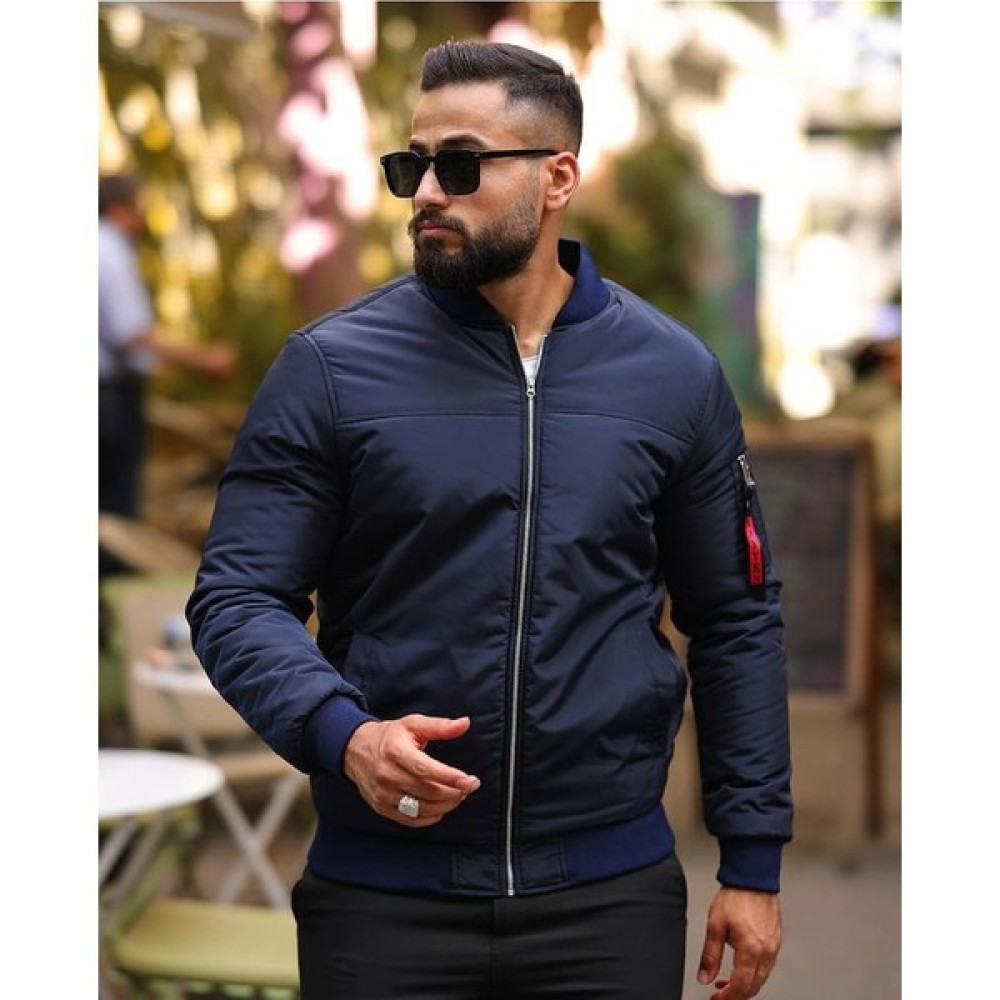 Tomiross Tomiross-Tery Erkek Lacivert Kolej Yaka Su ve Rüzgar Geçirmez Slim Fit Elyaf Dolgulu Mont TERY-6321 Erkek Mont Fiyatı