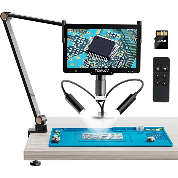 Tomlov Dm501 Pro 2K 10.1" 48 MP Esnek Kol Dijital Lehimleme Mikroskobu Mikroskop Fiyatı