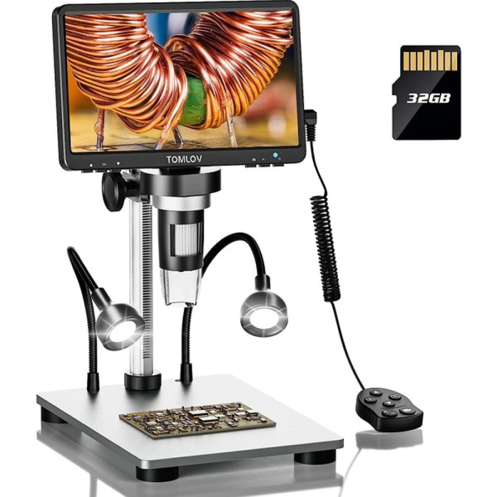 Tomlov LCD Dijital Mikroskop 1200X, 1080 P Sikke Mikroskop ile Metal Standı, 12MP Ultra Mikroskop Fiyatı