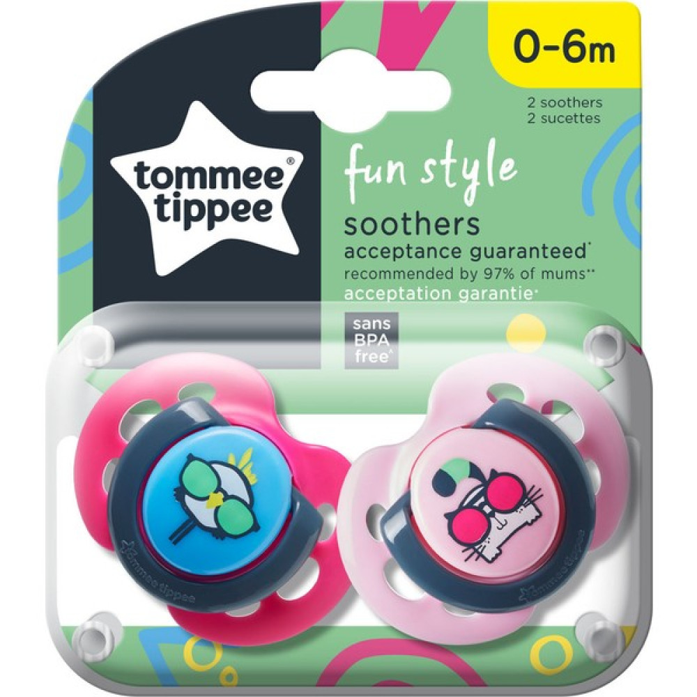 Tommee Tippee 2x Fun Emzik 0-6 Ay Pembe - Renkli - 0 - 6 Ay Emzik Fiyatı