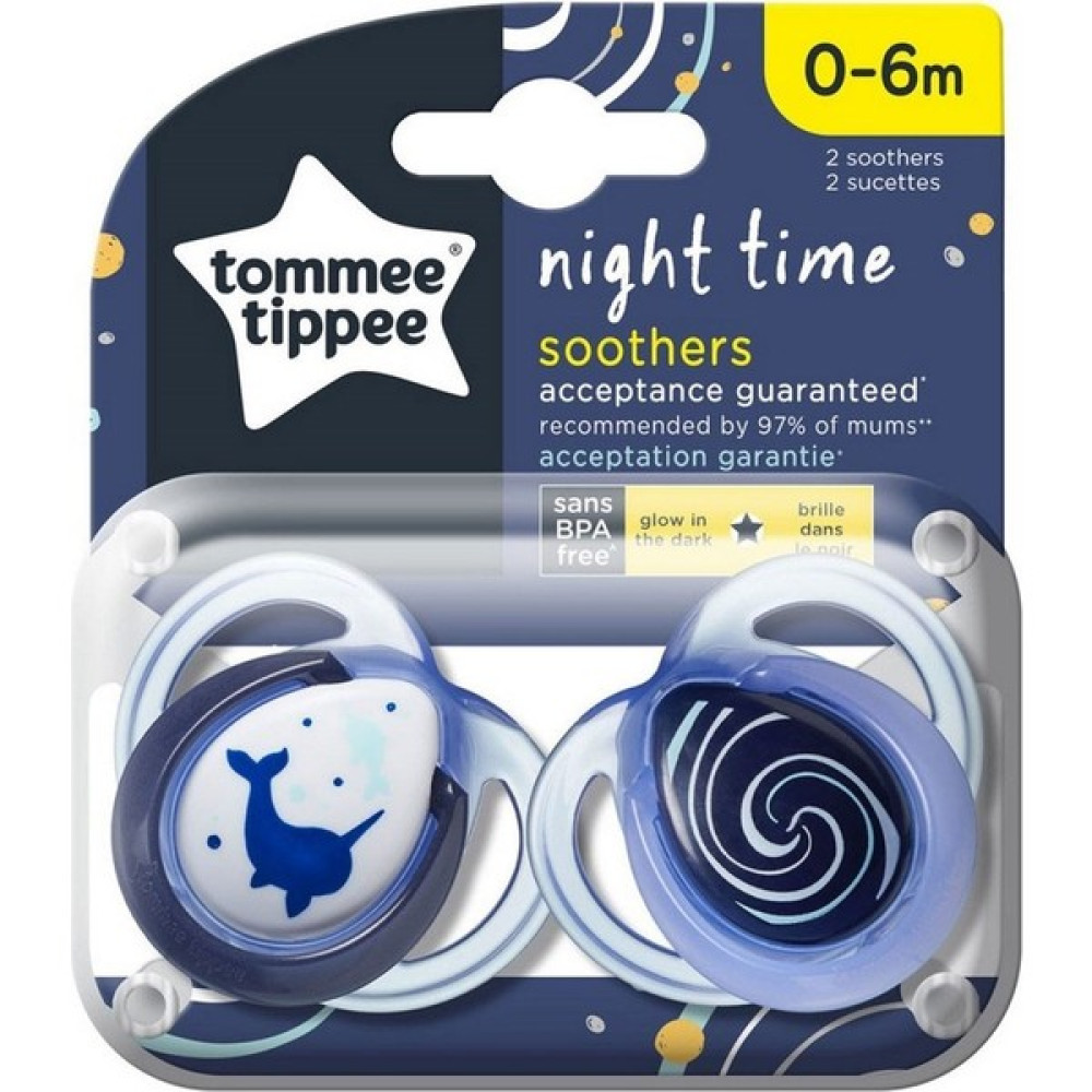 Tommee Tippee Ortodontik Gece Emziği 2'li 0-6 Ay - 0 - 6 Ay - Lacivert Emzik Fiyatı