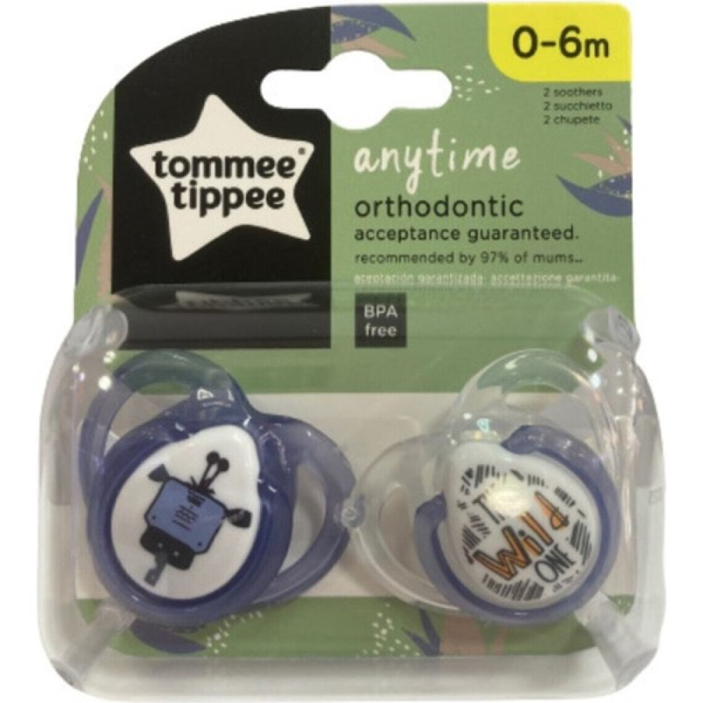 Tommee Tippee Ortodontik Silikon Emzikler Anytime 0-6 - Renkli - 0 - 2 Yaş Emzik Fiyatı