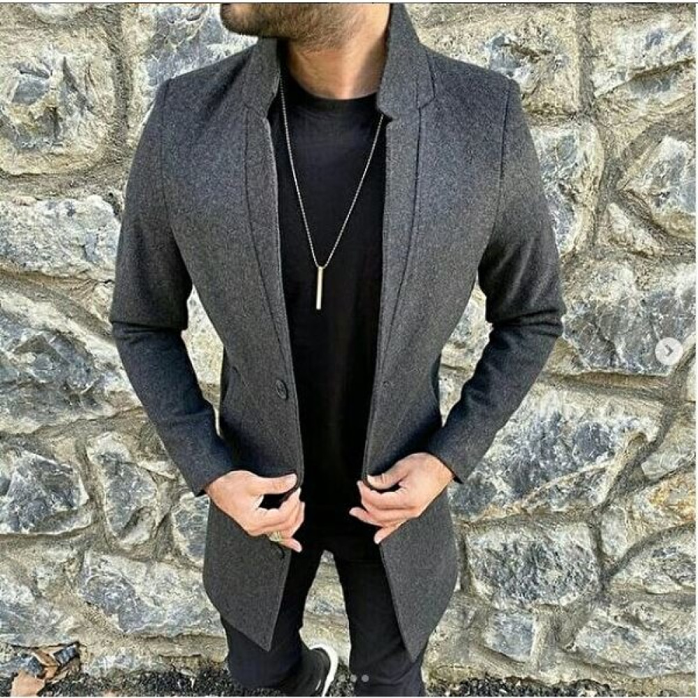 Tomms Erkek Italyan Stil Kaşe Kaban Dik Yaka Slim Fit Dar Kesim MNTKBN-1505 Erkek Mont Fiyatı