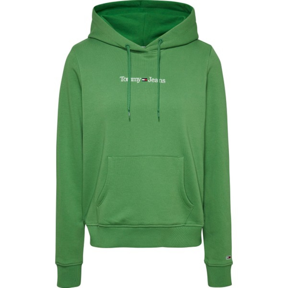 Tommy Jeans Kapüşon Yaka Baskılı Yeşil Kadın Sweatshırt DW0DW15649 Bayan Sweatshirt Fiyatı
