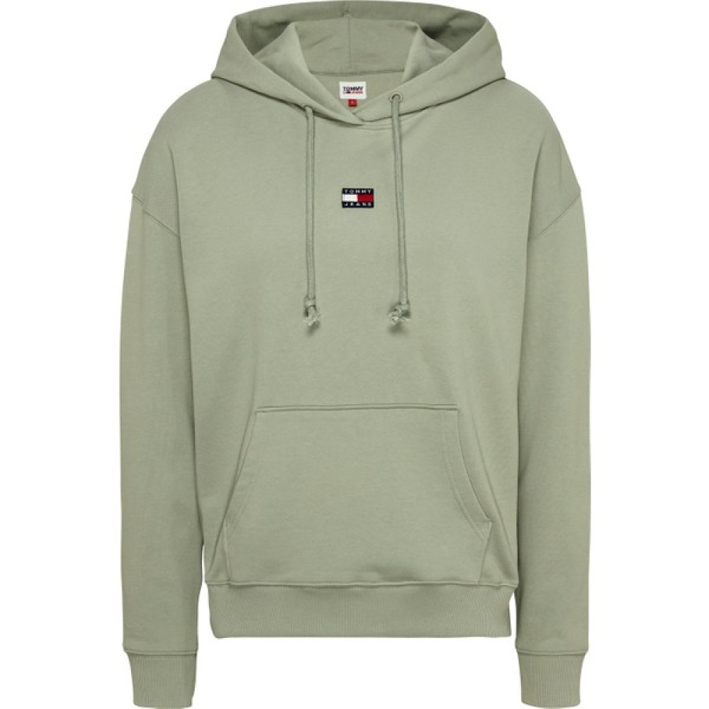 Tommy Jeans Kapüşon Yaka Düz Haki Kadın Sweatshırt DW0DW15411PMI Bayan Sweatshirt Fiyatı