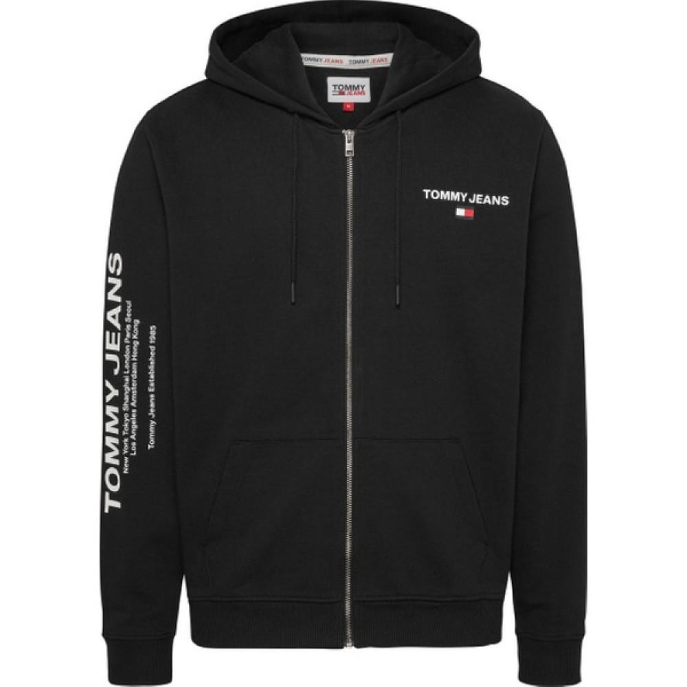 Tommy Jeans Kapüşon Yaka Siyah Erkek Sweatshirt DM0DM17783BDS Erkek Sweatshirt Fiyatı