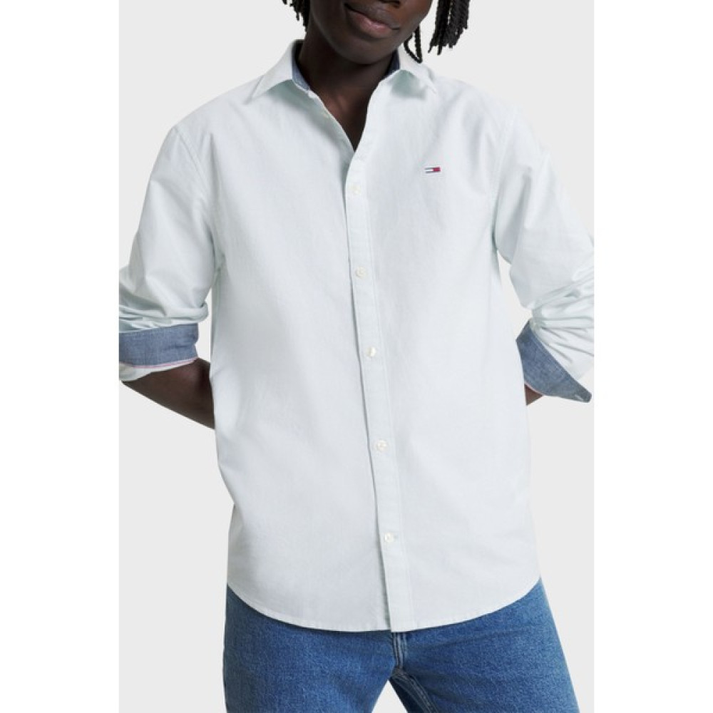 Tommy Jeans Logolu % 100 Pamuk Regular Fit Oxford Gömlek Erkek Gömlek DM0DM15408 Cyo Erkek Gömlek Fiyatı