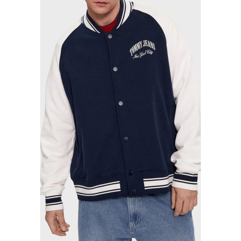 Tommy Jeans Logolu Kolej Yaka % 100 Pamuk Bomber Ceket Erkek Ceket DM0DM18400 C1G Erkek Ceket Fiyatı