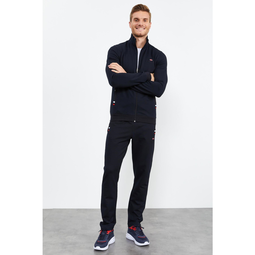 TOMMY LIFE Erkek Lacivert Yakalı Eşofman Takım 85072 M Beden Kadın Eşofman Fiyatı