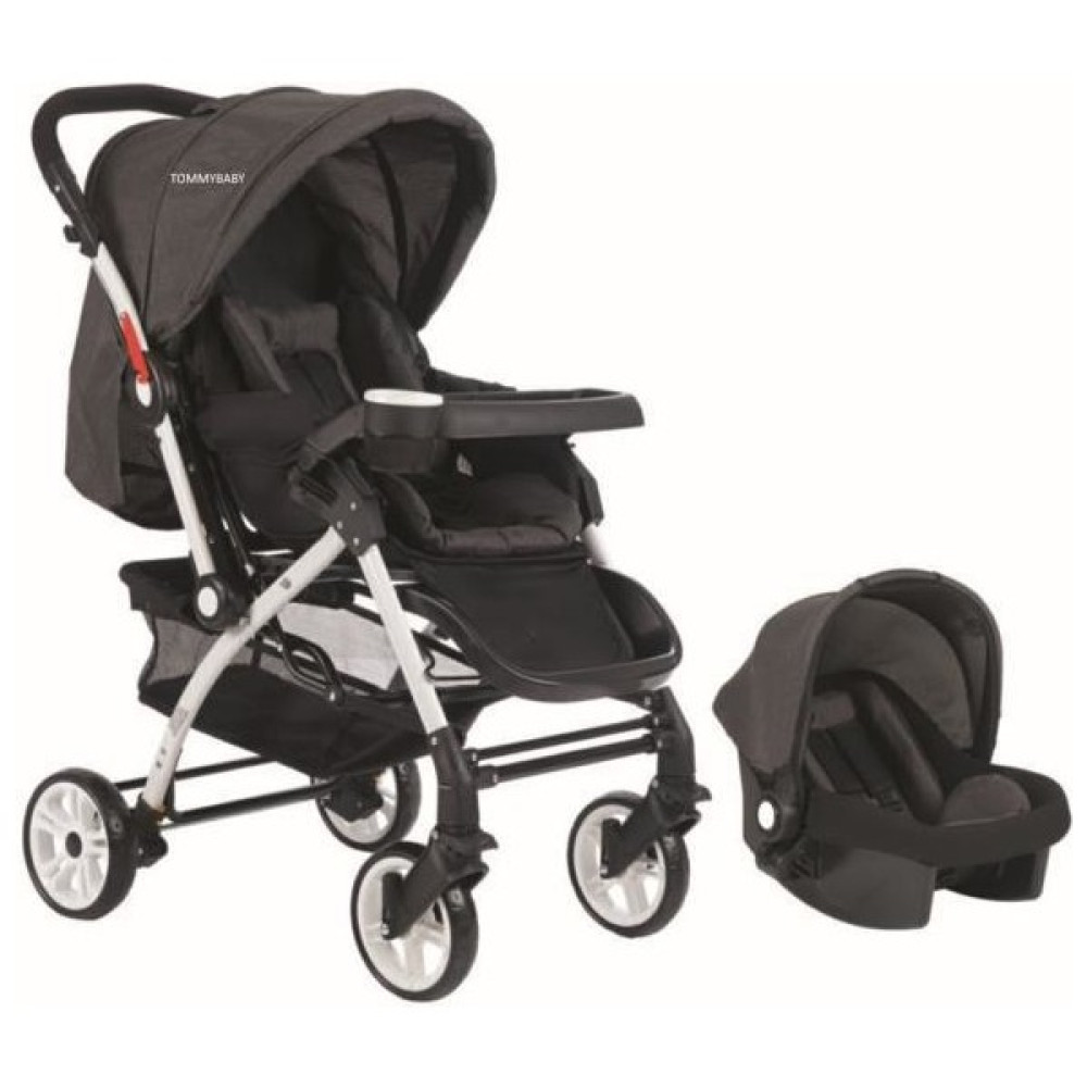 Tommybaby Eagle Travel Çift Yön Bebek Arabası Puset - Siyah - Antrasit Bebek Arabası-Puset Aksesuarları Fiyatı