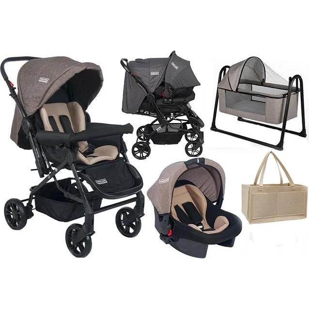 Tommybaby Elegant Yenidoğan Seti Bebek Arabası Beşik Ana Kucağı - Kahverengi Bebek Arabası ve Pusetler Fiyatı