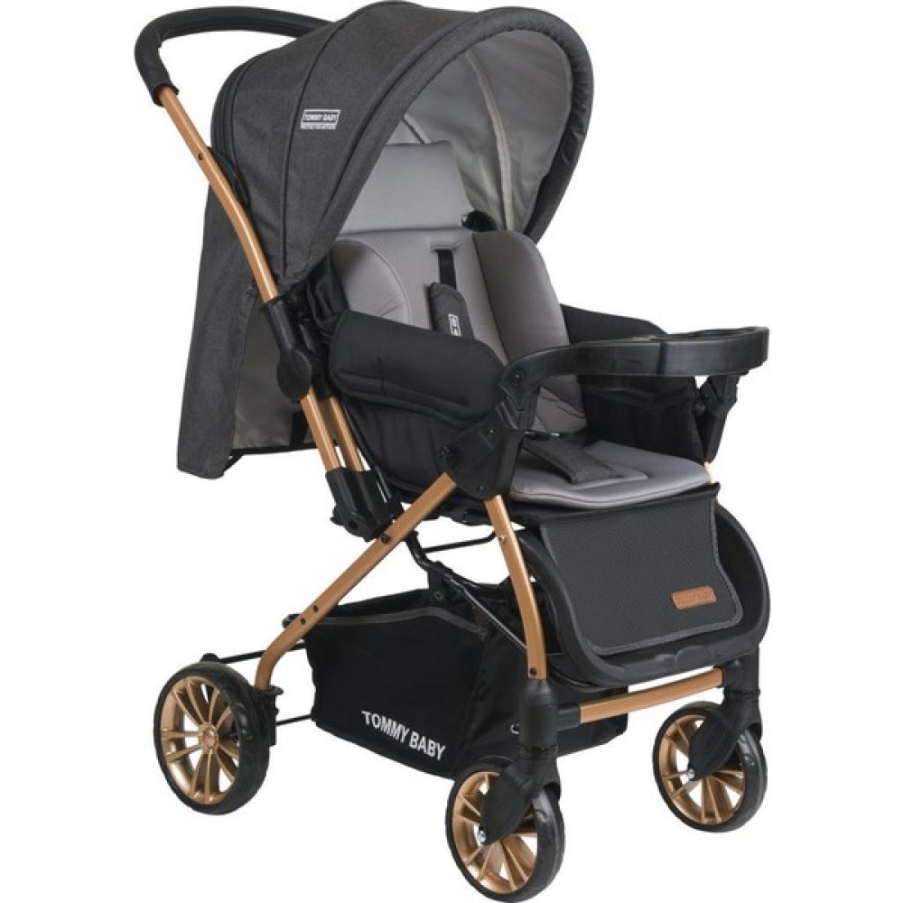 Tommybaby TB-980 Gold Çift Yönlü Bebek Arabası Puset - Füme Bebek Arabası-Puset Aksesuarları Fiyatı