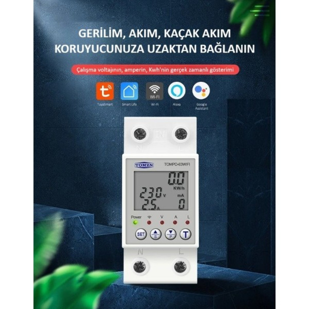 Tomzn Akıllı Wifi Kaçak Akım Koruma Rölesi ve Yüksek Voltaj ve Akım Koruyucu Röle 80A - 10MA-99MA Yedek Parça - Elektrikli El Aletleri Fiyatı