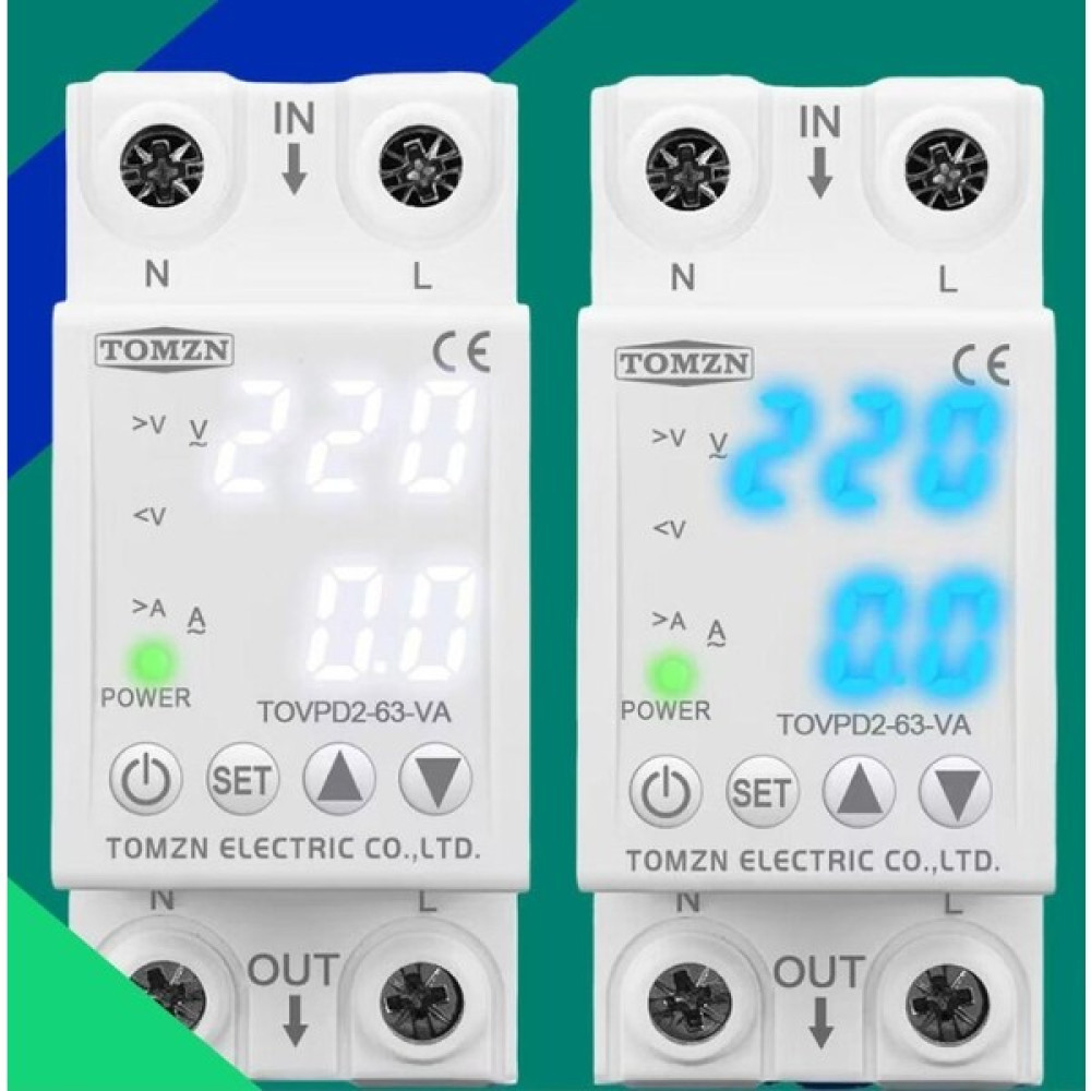 Tomzn Voltaj ve Akım Koruma Rölesi Yüksek Alçak Gerilim Akım Yıldırım Koruyucu 40A Yeni Tasarım Yedek Parça - Elektrikli El Aletleri Fiyatı