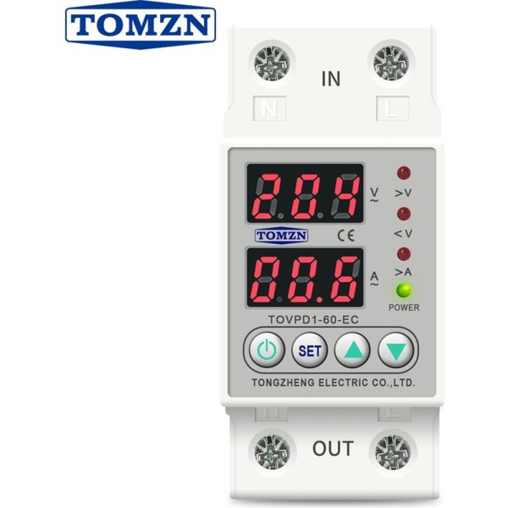 Tomzn Voltaj ve Akım Koruma Rölesi Yüksek Alçak Gerilim Akım Yıldırım Koruyucu 63A Elektrik Bekçisi Monofaz Yedek Parça - Elektrikli El Aletleri Fiyatı
