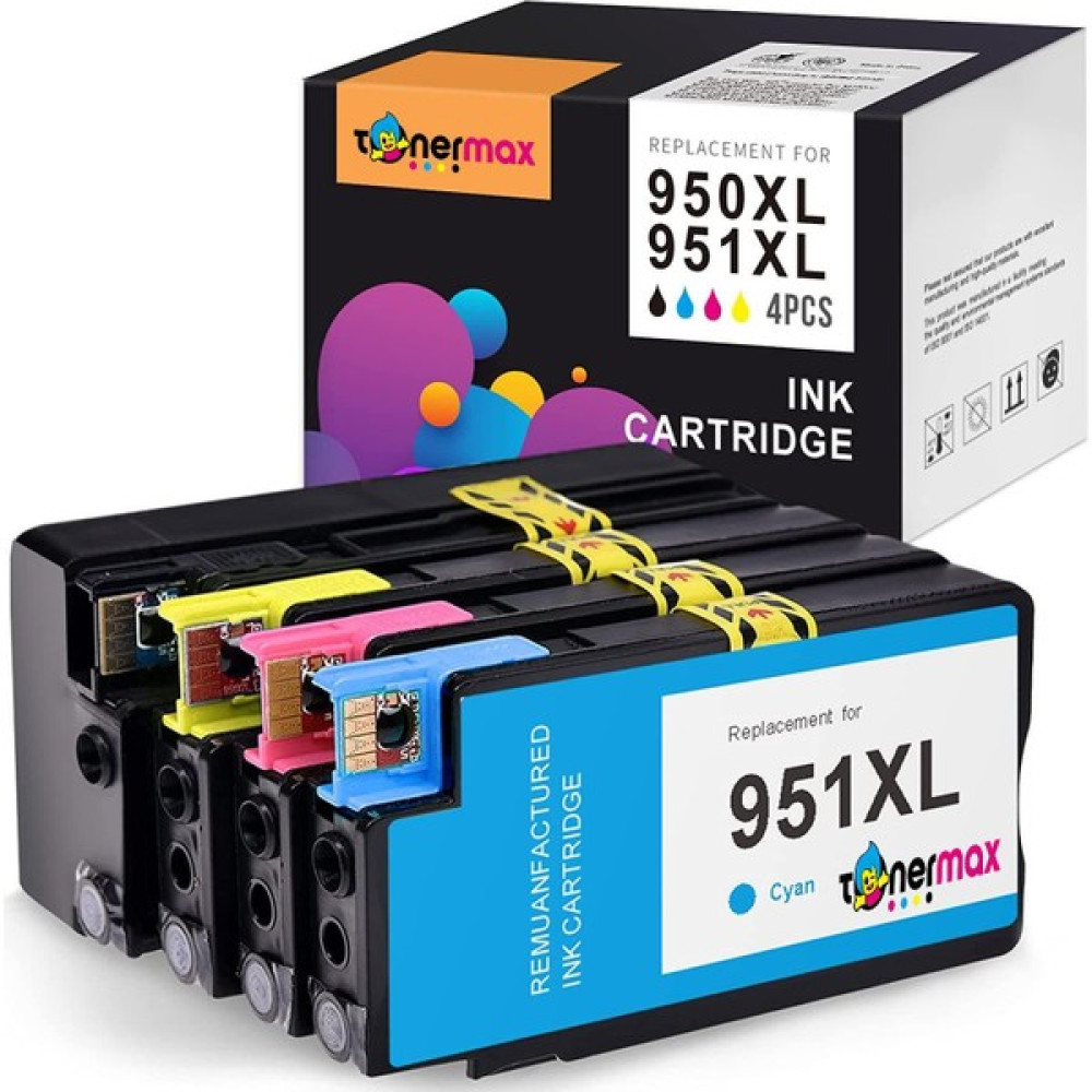 Toner Max® Hp 950XL Muadil Kartuş / Hp 8600 Muadil Kartuş 951XL - Siyah+Color Kartuşlar Fiyatı