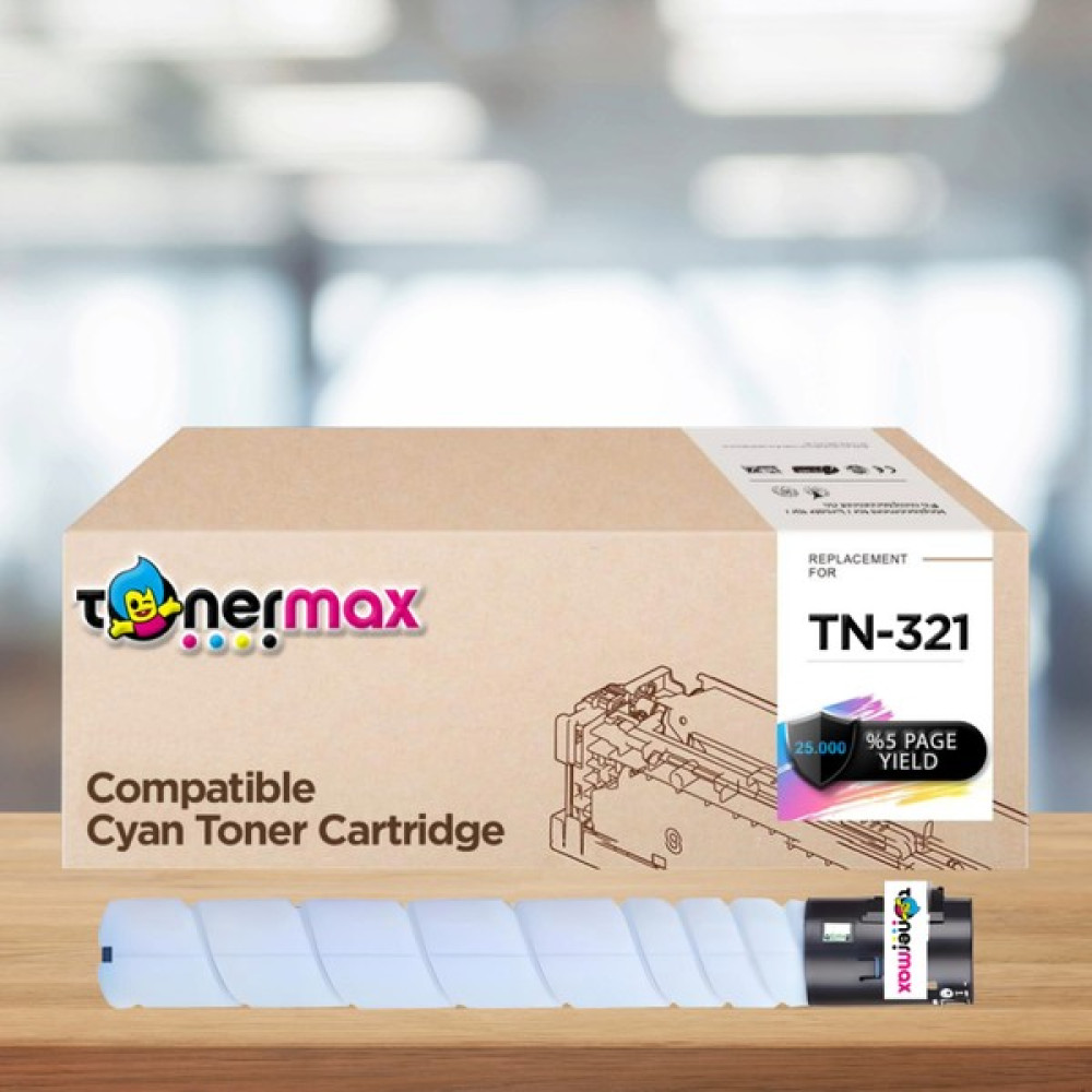 Toner Max® Konica Minolta TN-321 Mavi Muadil Toneri/ Bizhub C224 / C284 / C364 A33K430 Tonerler Fiyatı