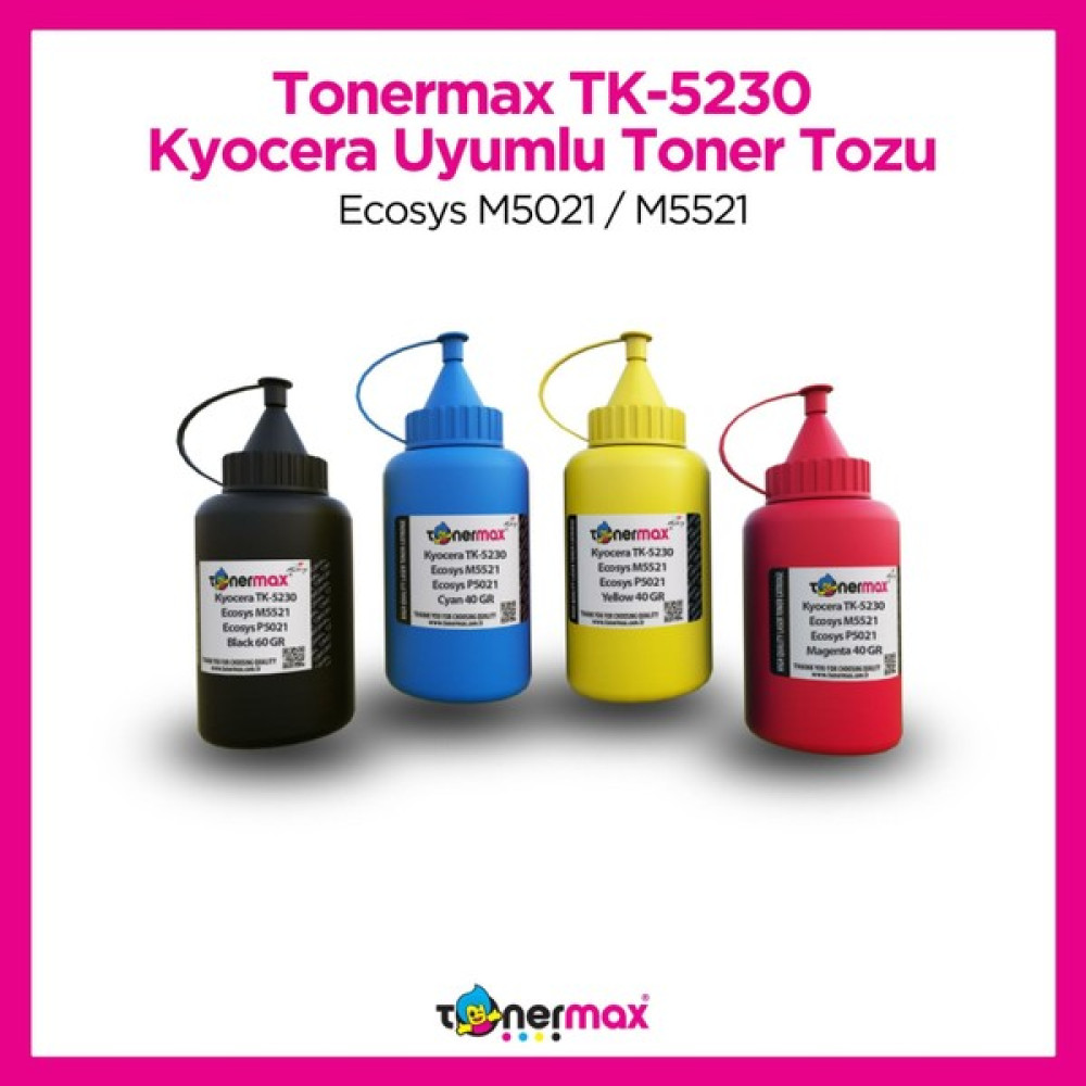 Toner Max® Kyocera TK-5230 Set Cmyk Toner Tozu/ Ecosys M5021 / M5521 Tonerler Fiyatı