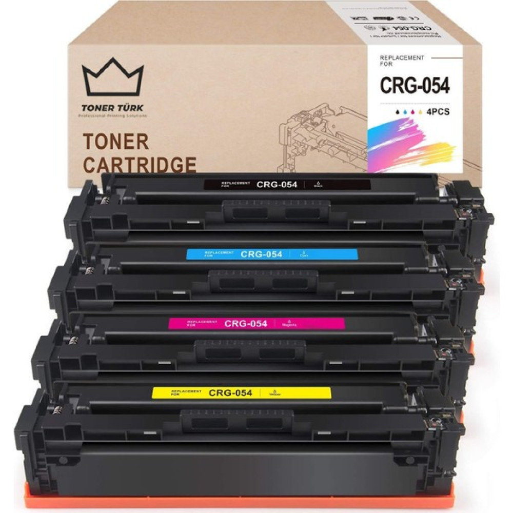 Toner Türk Canon CRG-054 Muadil Toner SET/LBP-621CW /LBP-640C /LBP-623CDW /MF640C /MF641CN /MF641CW /MF642CDW / MF643CDW / MF644CDW / MF645CX/ MF654CX Tonerler Fiyatı