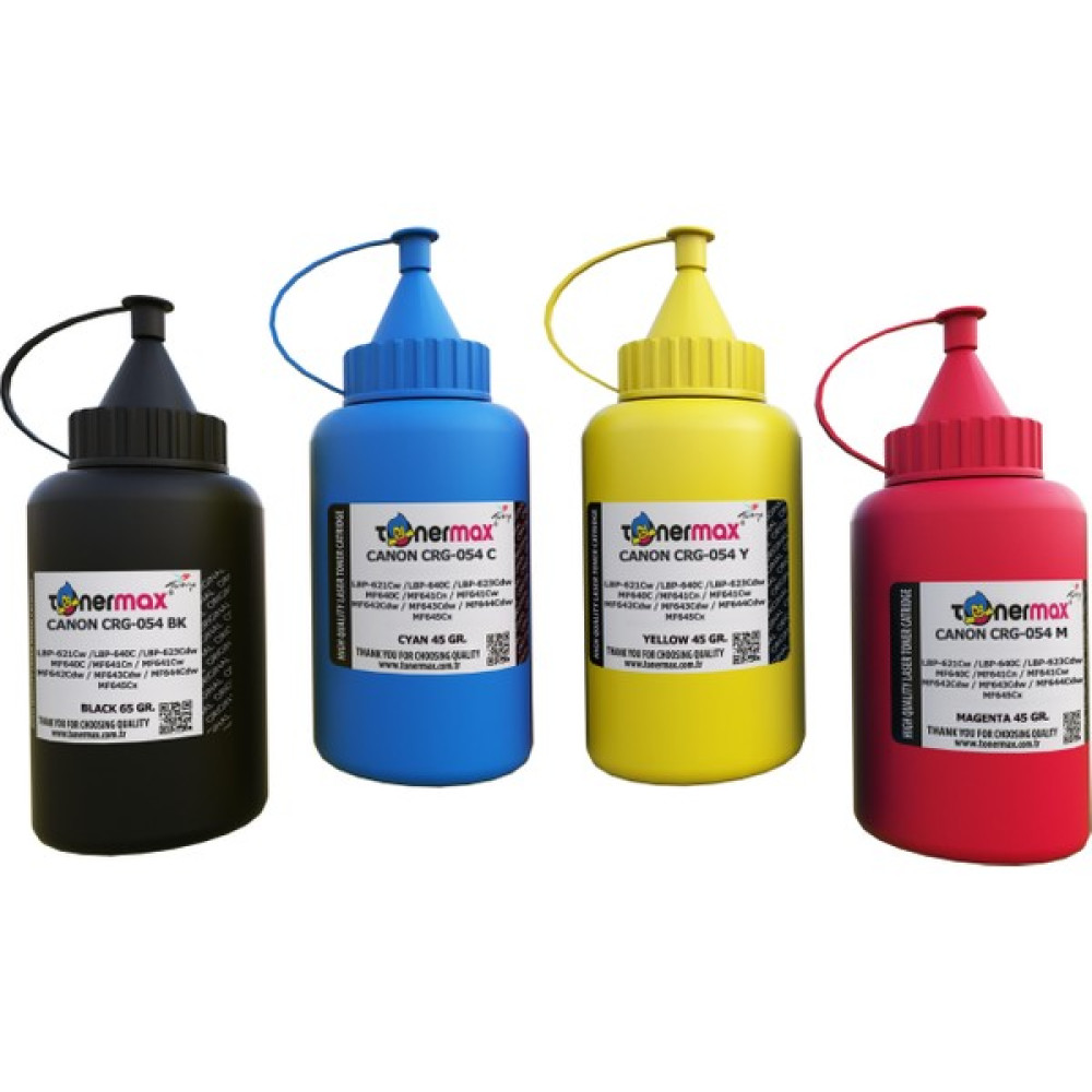 Toner Türk Canon CRG-054 Toner Tozu Set /LBP-621CW /LBP-640C /LBP-623CDW /MF640C /MF641CN /MF641CW /MF642CDW / MF643CDW / MF644CDW / MF645CX/ MF654CX Tonerler Fiyatı