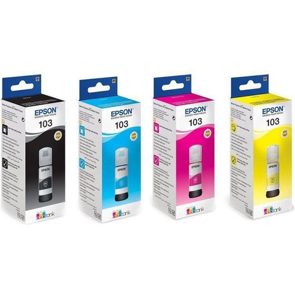 Toner Türk Epson 103 Orjinal Mürekkep Set / L1110 / L3110 / L3111 / L3150 / L3151 / L3156 / L3160 / L5190 - Renkli Kartuşlar Fiyatı