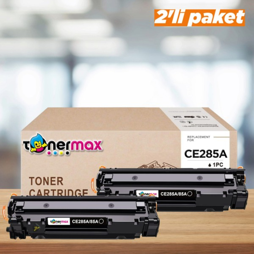 tonermax Hp CE285A Muadil Toner 2'li Paket/ P1102 / M1122 / M1212NF / M1132 - Black - 0,5 Tonerler Fiyatı