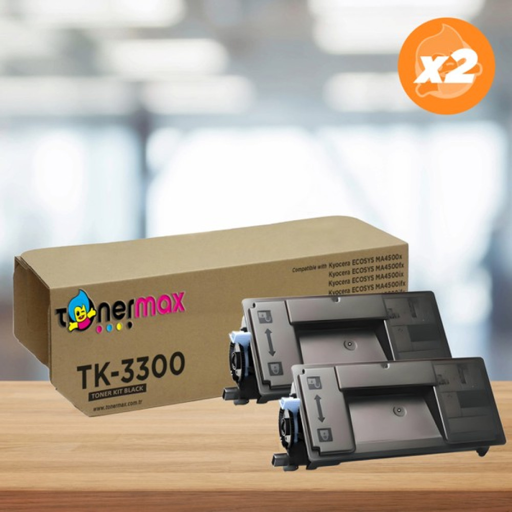 tonermax Kyocera TK-3300 Muadil Toner 2'li Avantaj Paket / Ecosys MA4500IX / MA4500IFX / 1T0C100NL0 - Black Tonerler Fiyatı