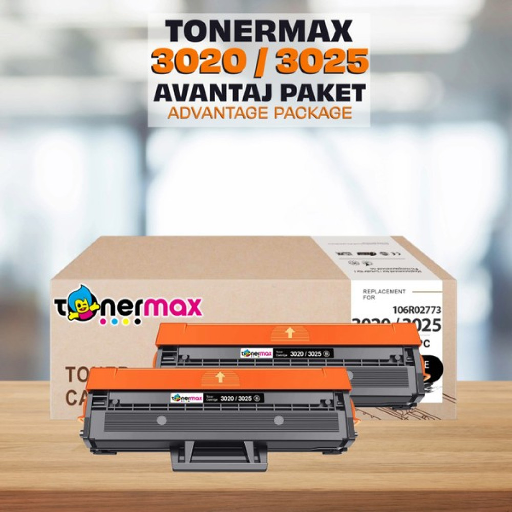 tonermax Xerox Phaser 3020 / 3025 Muadil Toneri 2'li Paket Tonerler Fiyatı
