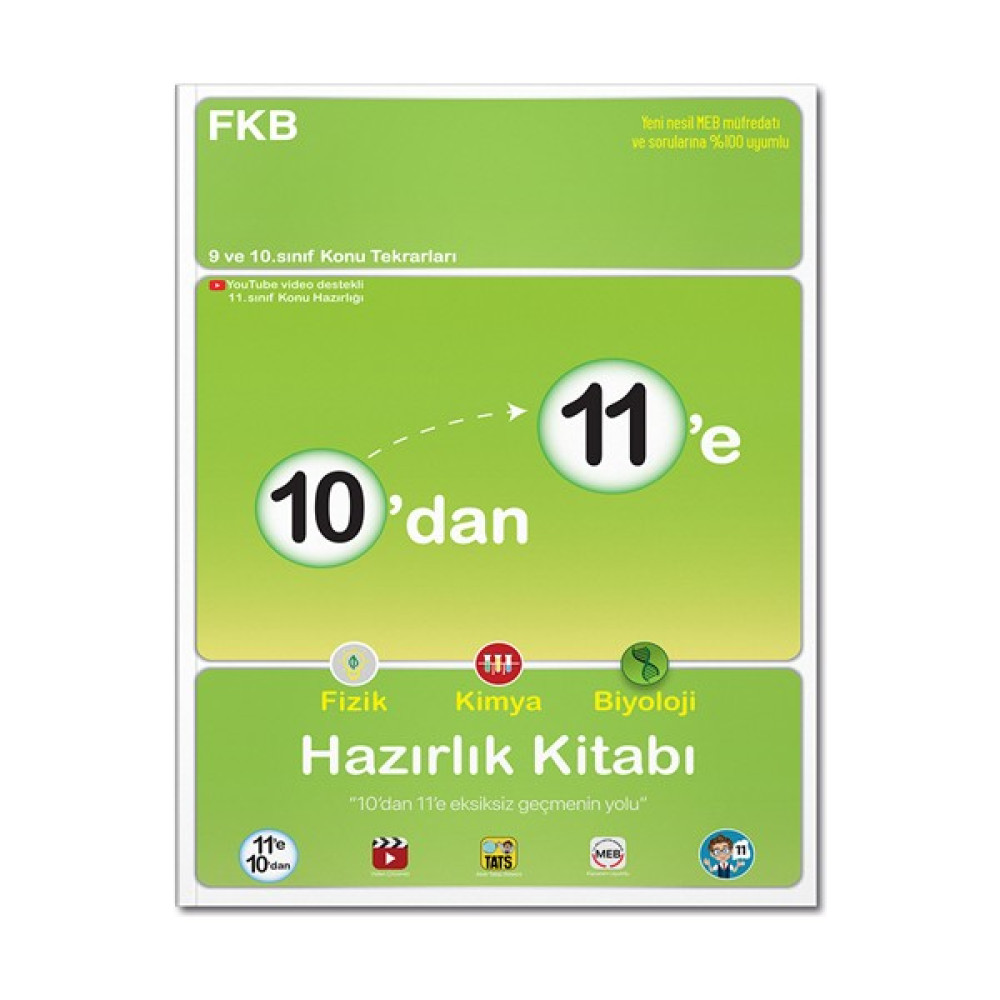 Tonguç Akademi 10'dan 11'e Fizik Kimya Biyoloji Hazırlık Kitabı - Tonguç Akademi KPSS Fiyatı
