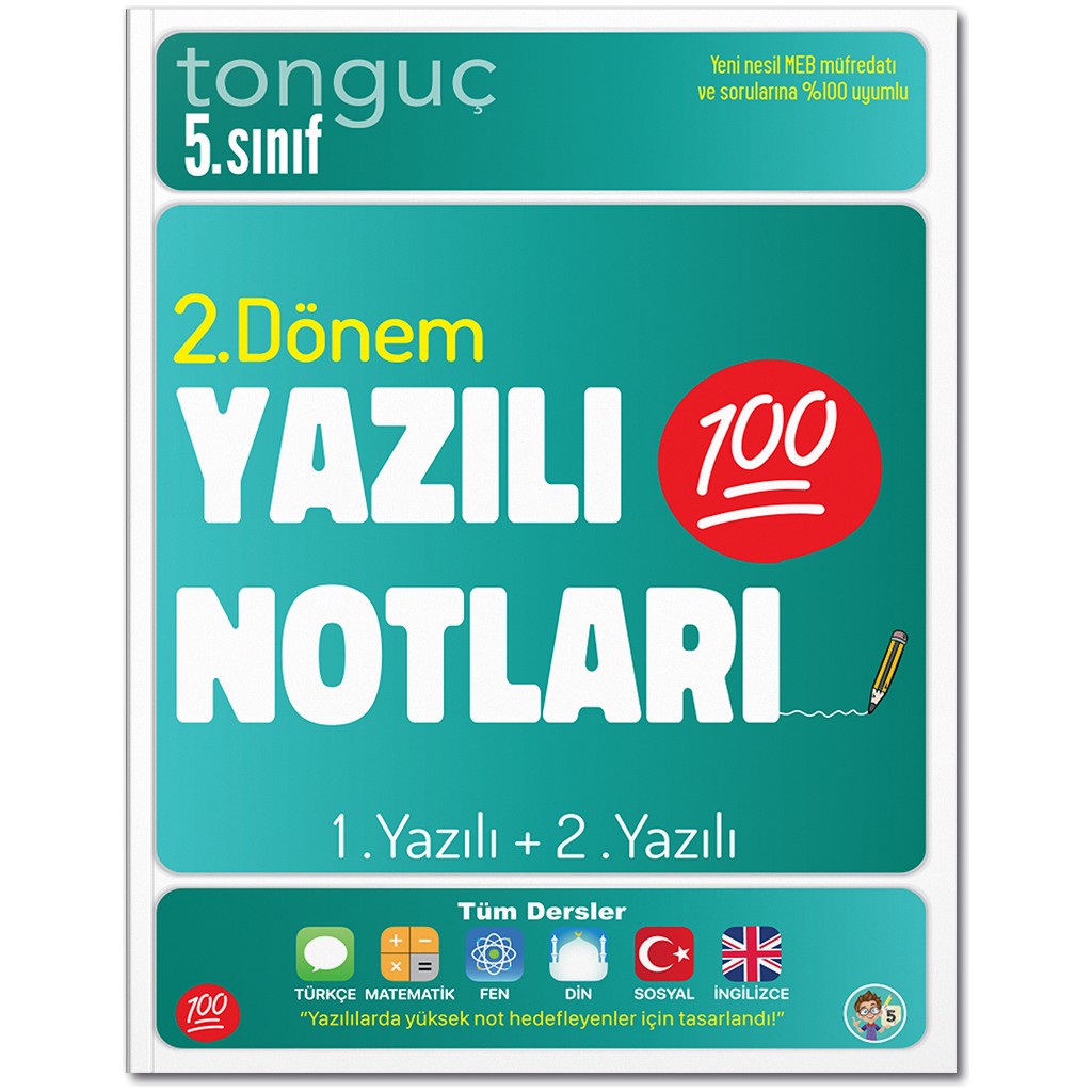 Tonguç Akademi 5. Sınıf 2. Dönem 1. ve 2. Yazılı Notları 2025 – Tonguç Yayınları Öğrenci Çalışma ve Hazırlık Kitabı Tüm Dersler Fiyatı