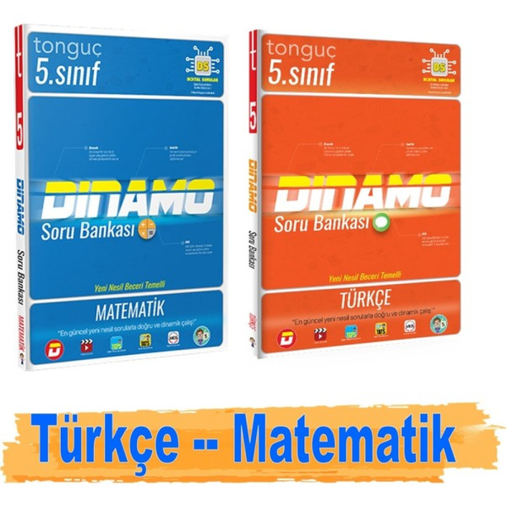 Tonguç Akademi 5. Sınıf Matematik ve Türkçe Dinamo Soru Bankası Kaynak Kitapları Fiyatı