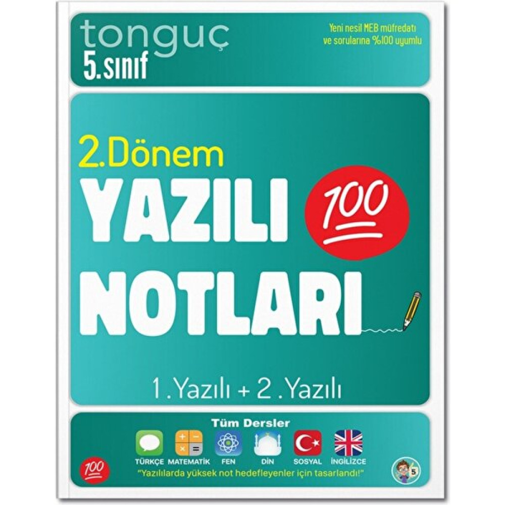 Tonguç Akademi 5. Sınıf Yazılı Notları 2. Dönem 1 ve 2. Yazılı Kaynak Kitapları Fiyatı