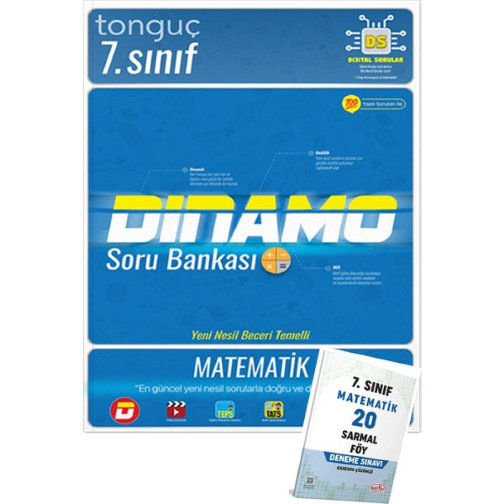 Tonguç Akademi 7. Sınıf Dinamo Matematik Soru Bankası - Sarmal Föy Deneme Matematik Fiyatı