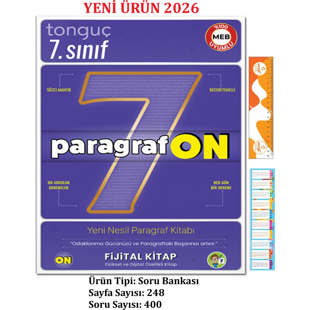 Tonguç Akademi 7. Sınıf Paragrafon Soru Bankası Yeni 2026+SEZGISTORE Cetvel-Ayraç Tüm Dersler Fiyatı