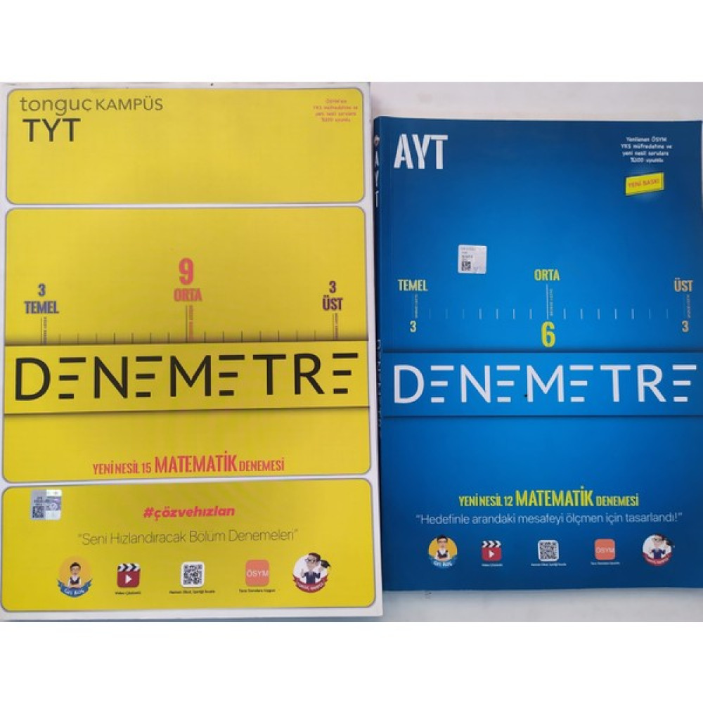 Tonguç Akademi AYT Matematik Yeni Nesil 12 Denemetre - Tonguç Akademi TYT Matematik Yeni Nesil 15 Denemetre Ders Sınav Kitapları Fiyatı