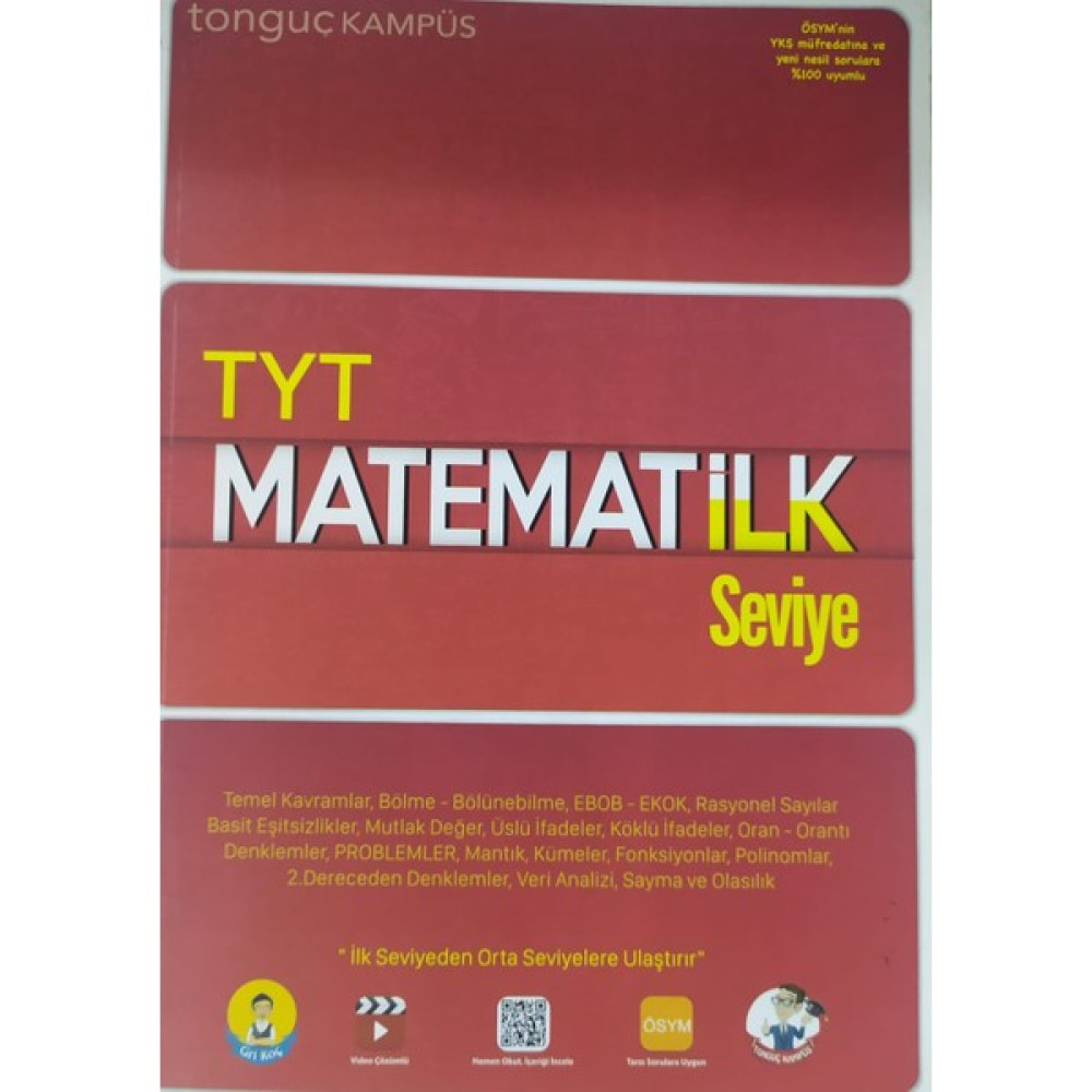 Tonguç Akademi Kampüs TYT Matematilk Seviye Soru Bankası Ders Sınav Kitapları Fiyatı