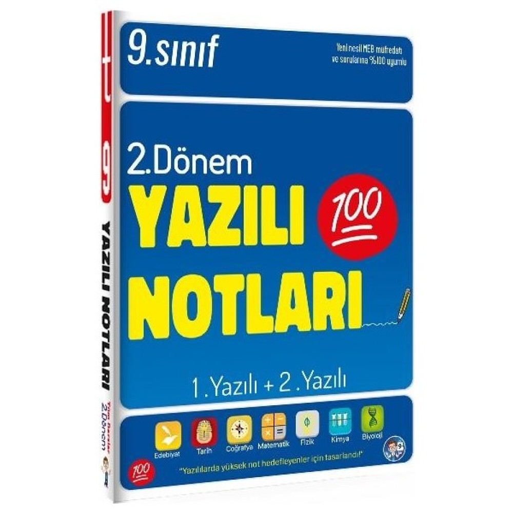 Tonguç Akademi Tonguç Yayınları Tonguç Akademi 9. Sınıf Yazılı Notları 2. Dönem 1 ve 2. Yazılı Eğitim Setleri Fiyatı