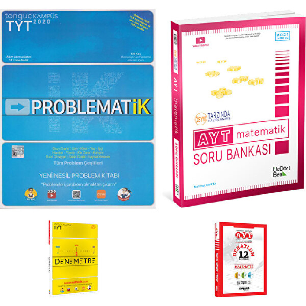Tonguç TYT Matematik Problemler ve 345 AYT Matematik Soru Bankası + Deneme Temel Yeterlilik Testi (TYT) Fiyatı