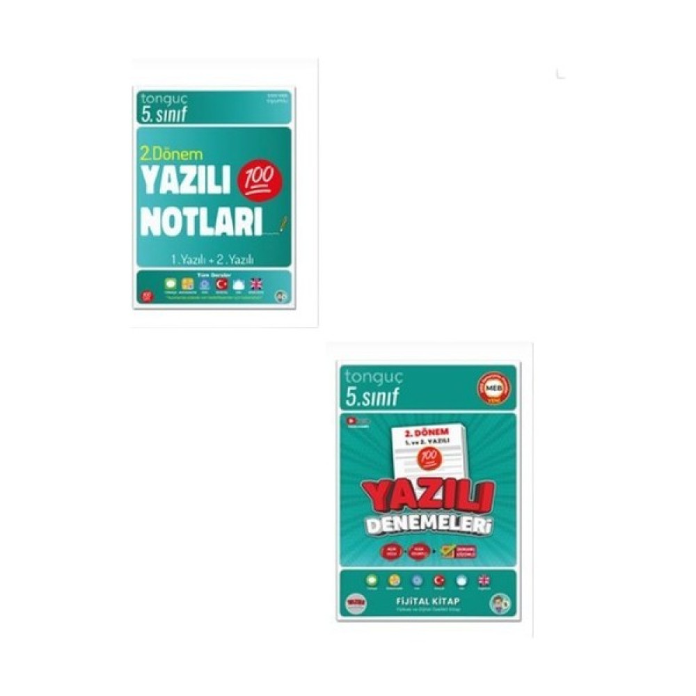 Tonguç Yayınları 5. Sınıf 2. Dönem 1. ve 2. Yazılı Notları - 5. Sınıf Yazılı Denemeleri Kaynak Kitapları Fiyatı