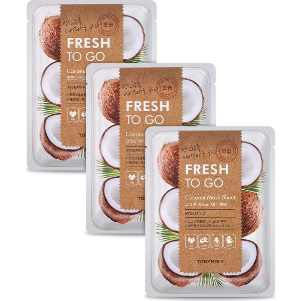 Tonymoly Yüz Maskesi Fresh To Go Nemlendirici Hindistan Cevizi Cilt Bakımı X3 Adet - 1 Maskeler Fiyatı