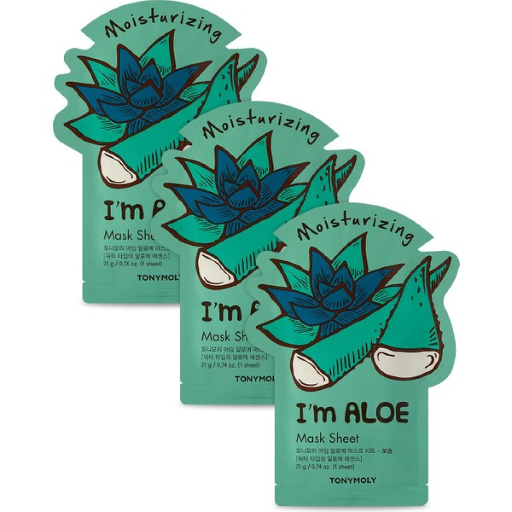 Tonymoly Yüz Maskesi I'm Real Nemlendirici Aloe Vera Cilt Bakımı X3 Adet - 1 Maskeler Fiyatı