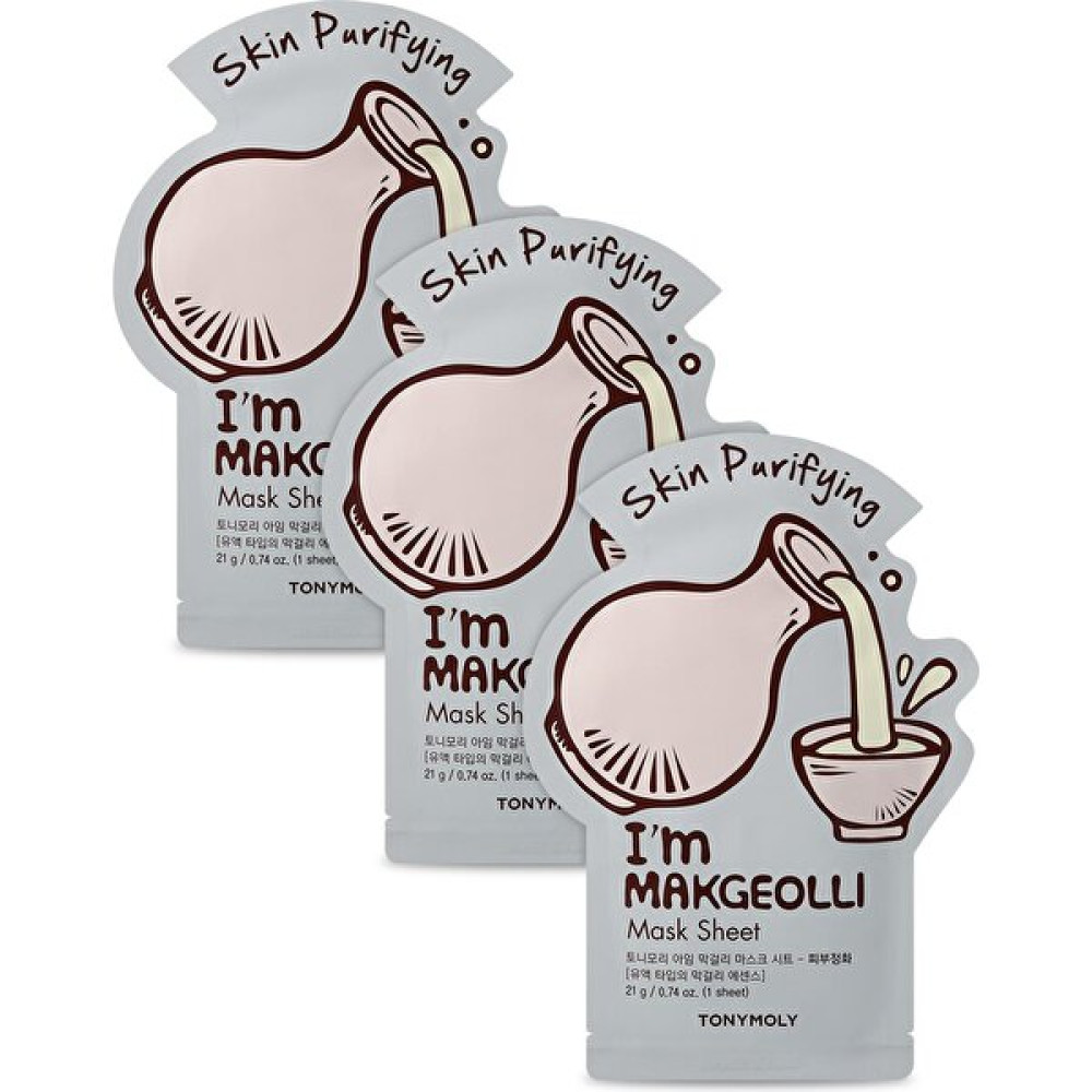 Tonymoly Yüz Maskesi I'm Real Pürüzsüzleştirici Pirinç Şarabı Alkolsüz Cilt Bakımı X3 Adet - 1 Maskeler Fiyatı