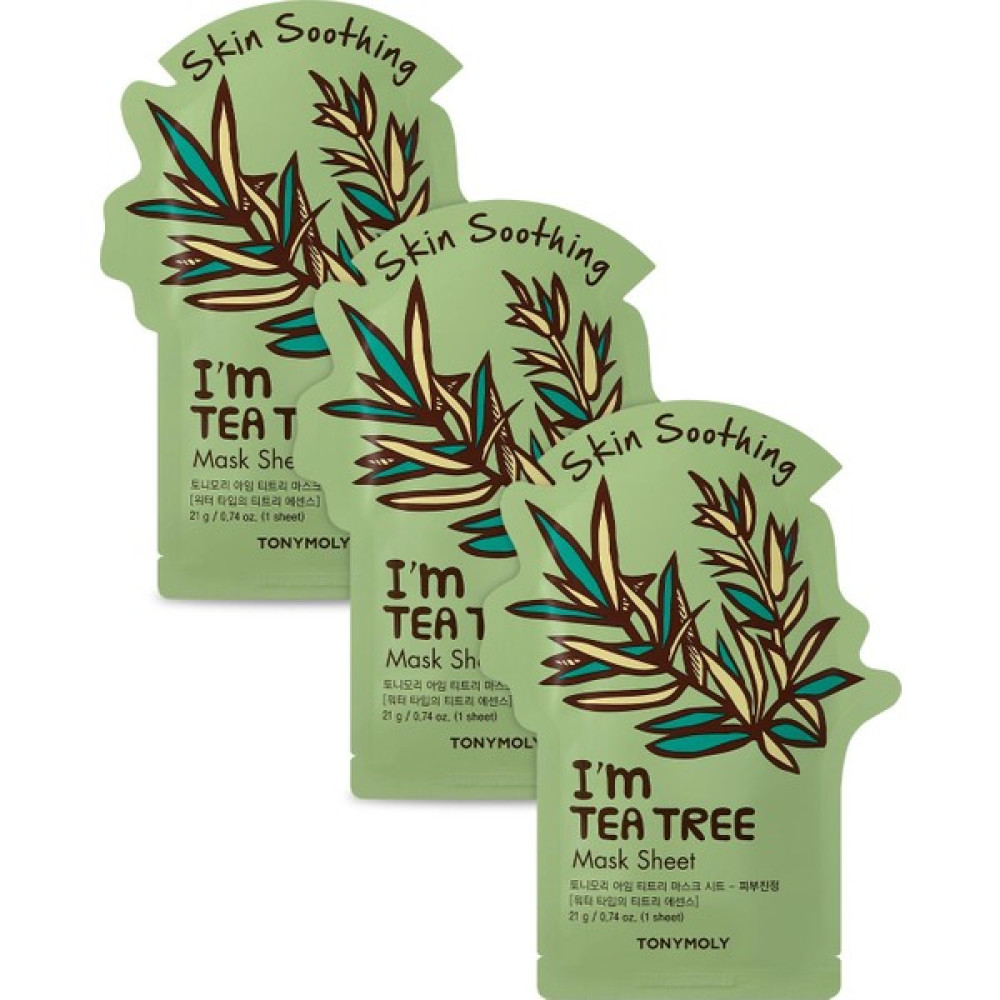 Tonymoly Yüz Maskesi I'm Real Yatıştrıcı Çay Ağacı Cilt Bakımı X3 Adet - 1 Maskeler Fiyatı