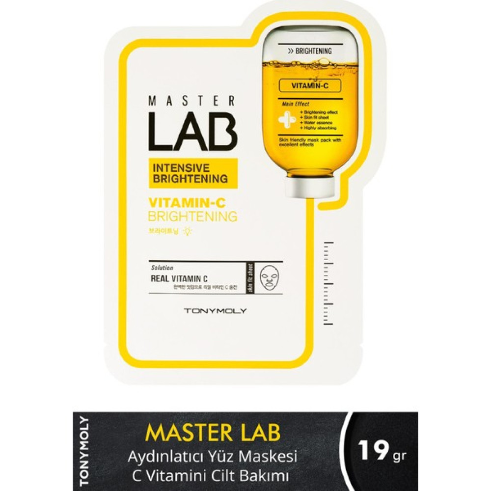 Tonymoly Yüz Maskesi Master LAB Aydınlatıcı C Vitamini Cilt Bakımı 19gr - Vitamin C Maskeler Fiyatı